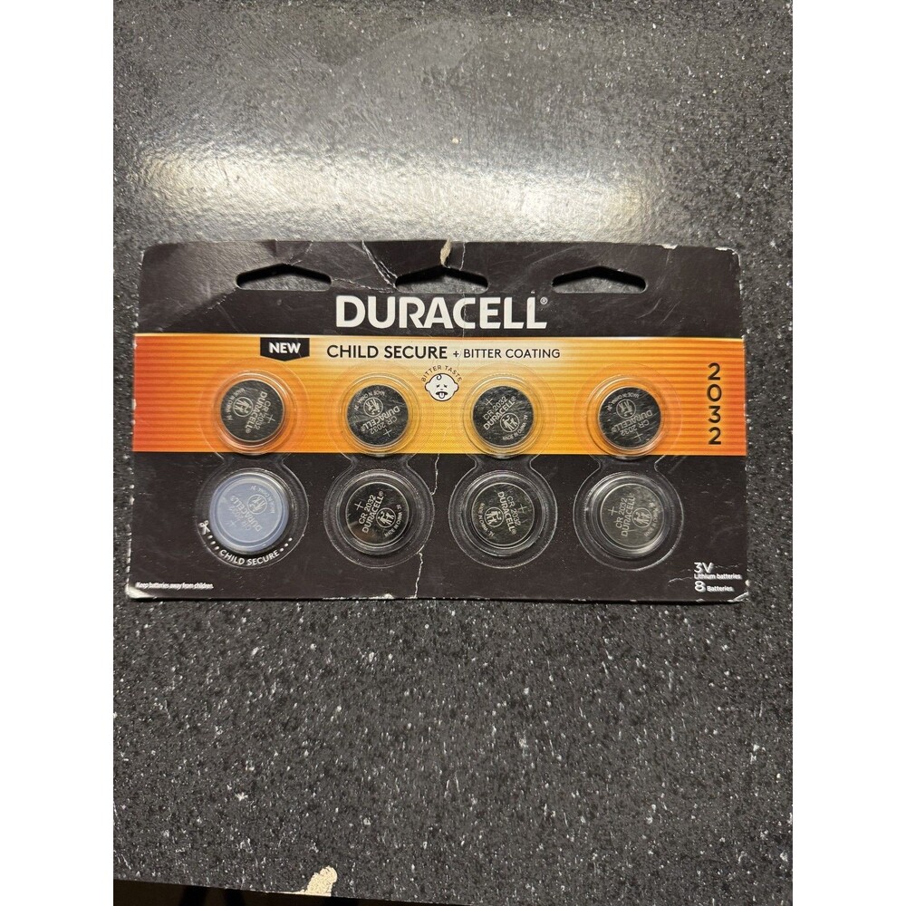 DURACELL CR2032 LITHIUM Batt 8 per package Exp March 2032 new factory sealed